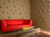 3д обои в гостиной
