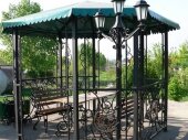 ажурная кованая беседка из металла
